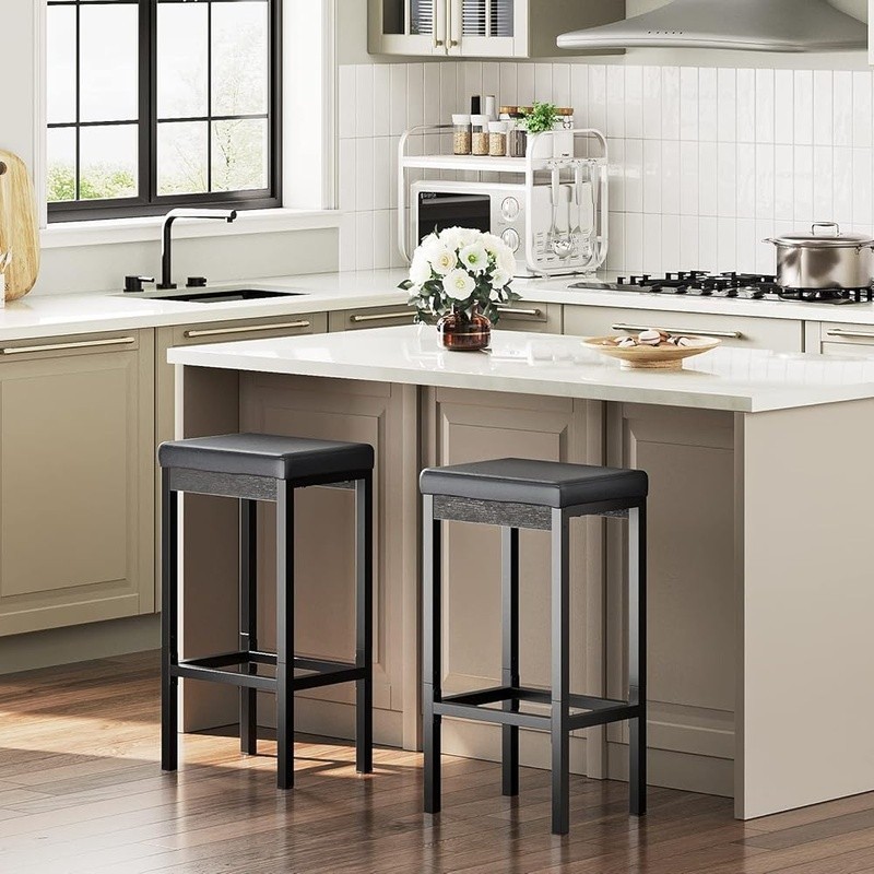 High Density Sponge Bar Stool Soft Seat Modern Style Stable Easy Clean New gallery