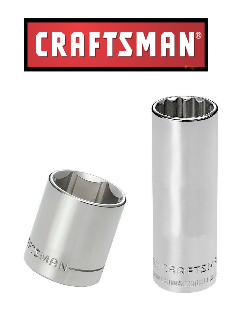 NEW Craftsman Socket 1/4, 3/8 & 1/2" Drives, Shallow Deep 6 &12 pt choose size gallery