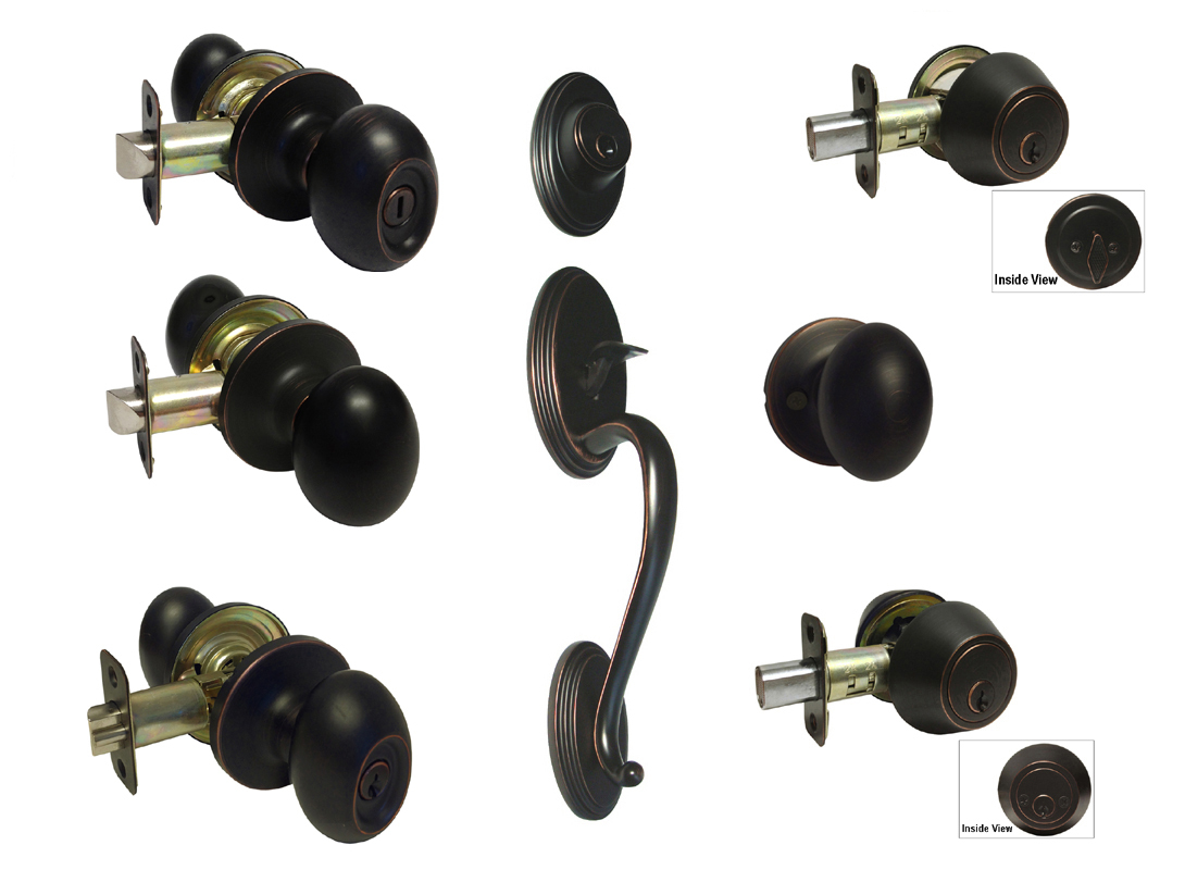 Oil Rubbed Bronze door Oval knobs Locks Handle Keyed Bedroom Lock egg shape gallery