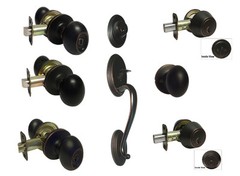 Oil Rubbed Bronze door Oval knobs Locks Handle Keyed Bedroom Lock egg shape