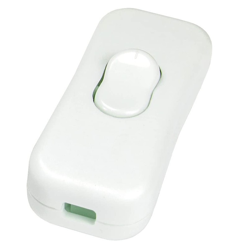 Easy To Install DPST Inline Switch - White Rocker Switch 2-Pack for Lamps gallery
