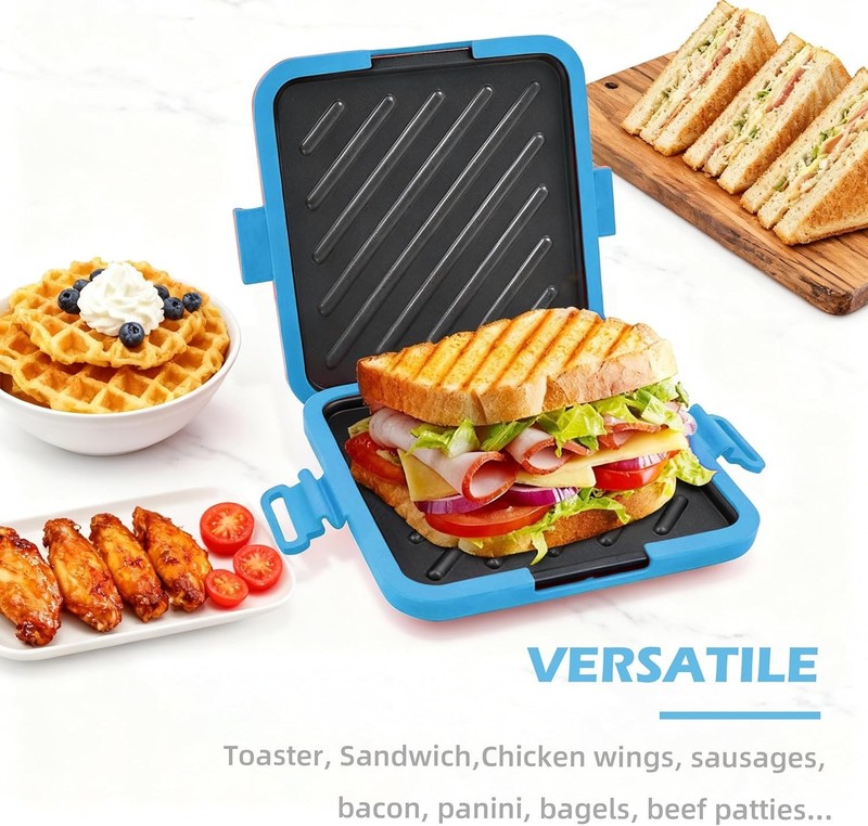 Microwave Sandwich Maker for Quick Grilled Cheese and Paninis in 5 Minutes gallery