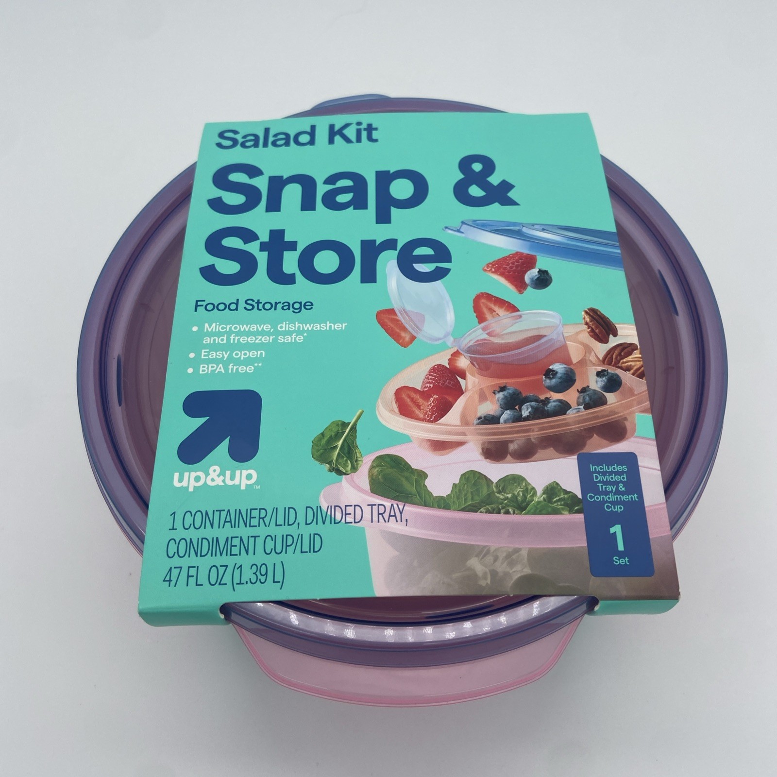 Up & Up Snap & Store Food Container w/Divided Tray Great For 🥗 Salads gallery