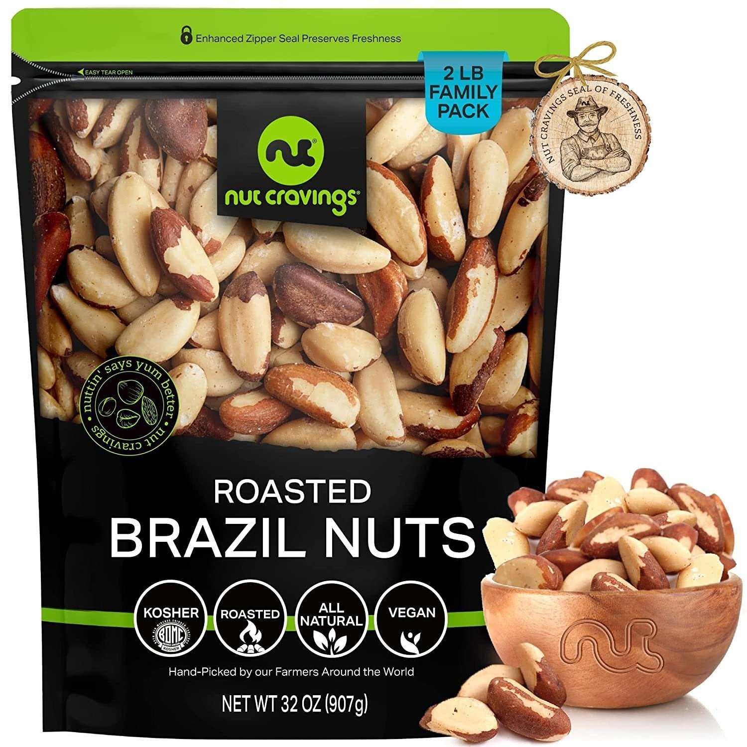 Roasted Brazil Nuts - Unsalted, No Shell, Whole (32 Ounce, 2LB) gallery
