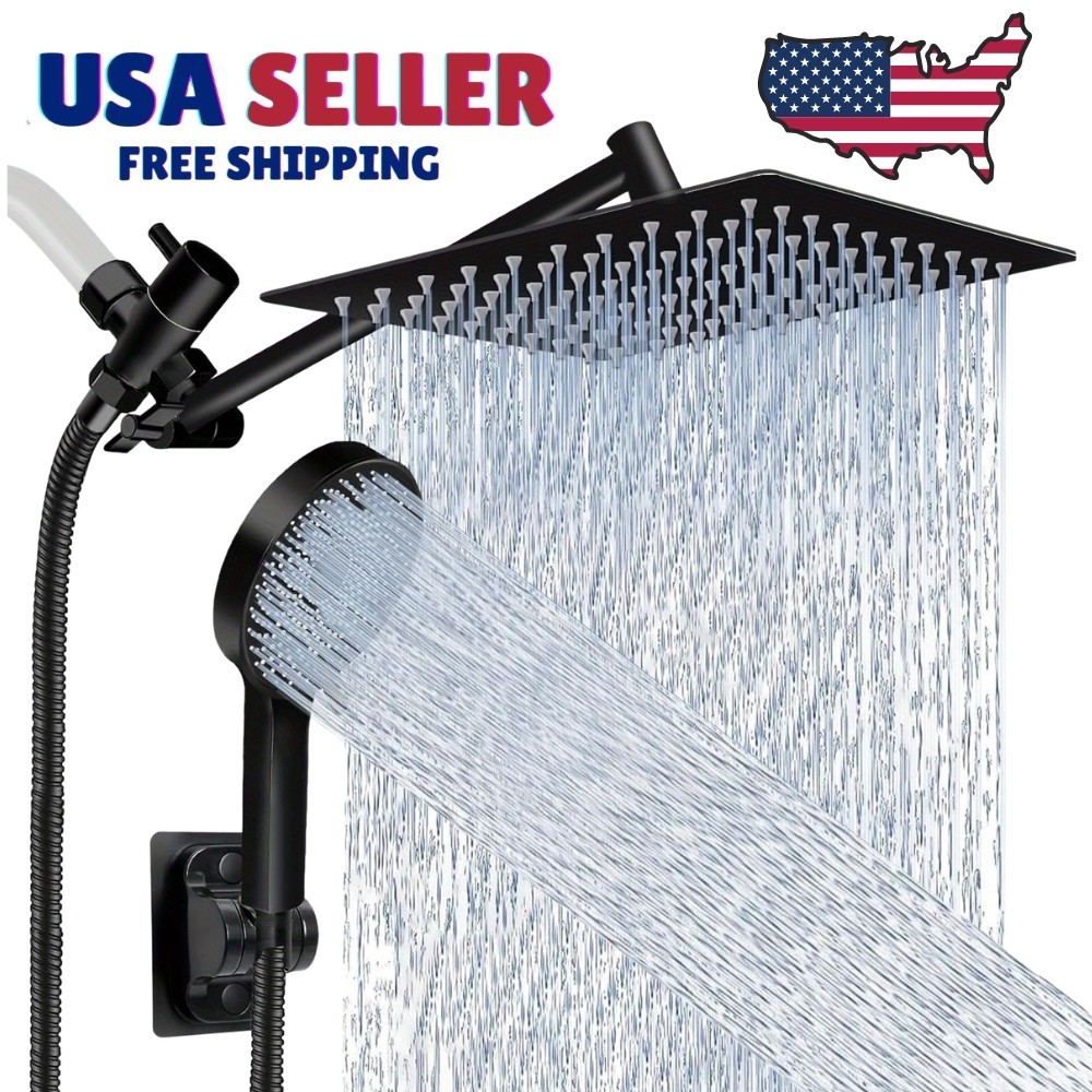 High Pressure Rainfall Shower Head Combo Handheld Bathroom Shower Set gallery