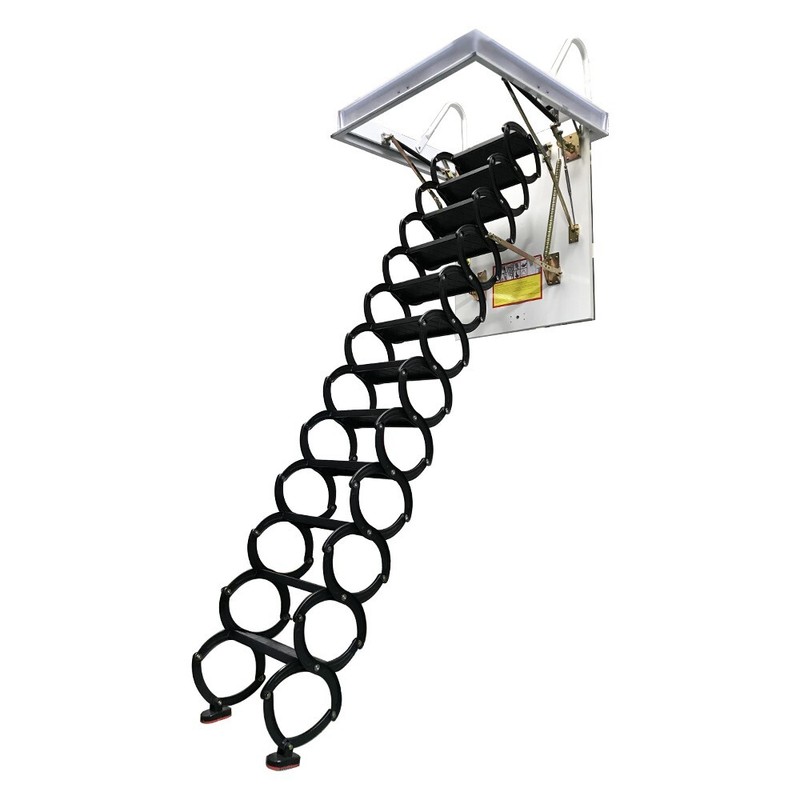 10.5FT Attic Pull Down Ceiling Ladder Access Stairs Carbon Steel Folding Loft L gallery