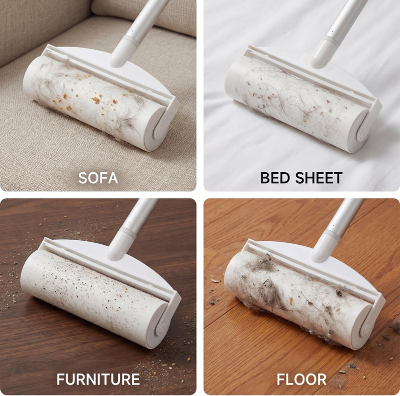 7.5 Inch Large Surface Lint Roller with 120 Sheets, Giant Extra Sticky Roller fo gallery