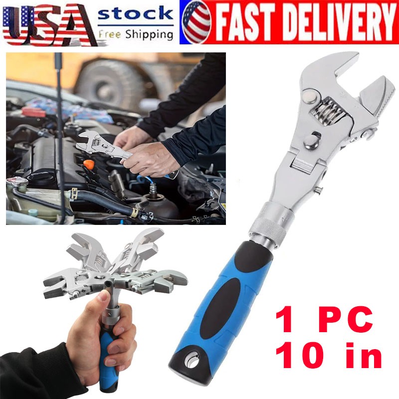 1PC 5 in 1 10" Adjustable Wrench Telescopic Foldable Ratchet Quick Telescoping gallery