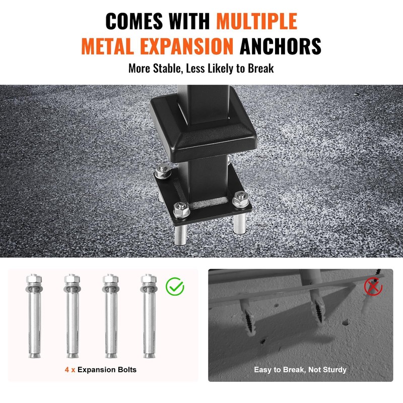 Durable Wall Mounted Handrail for Stairs Hallways 250lbs High Quality Black S... gallery