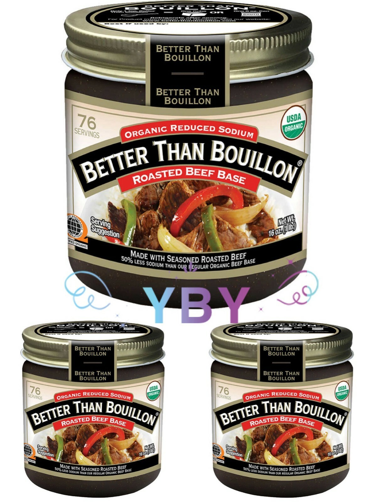 3 Packs Better Than Bouillon Organic Roasted Beef Base Bouillon 21 oz Each Pack gallery