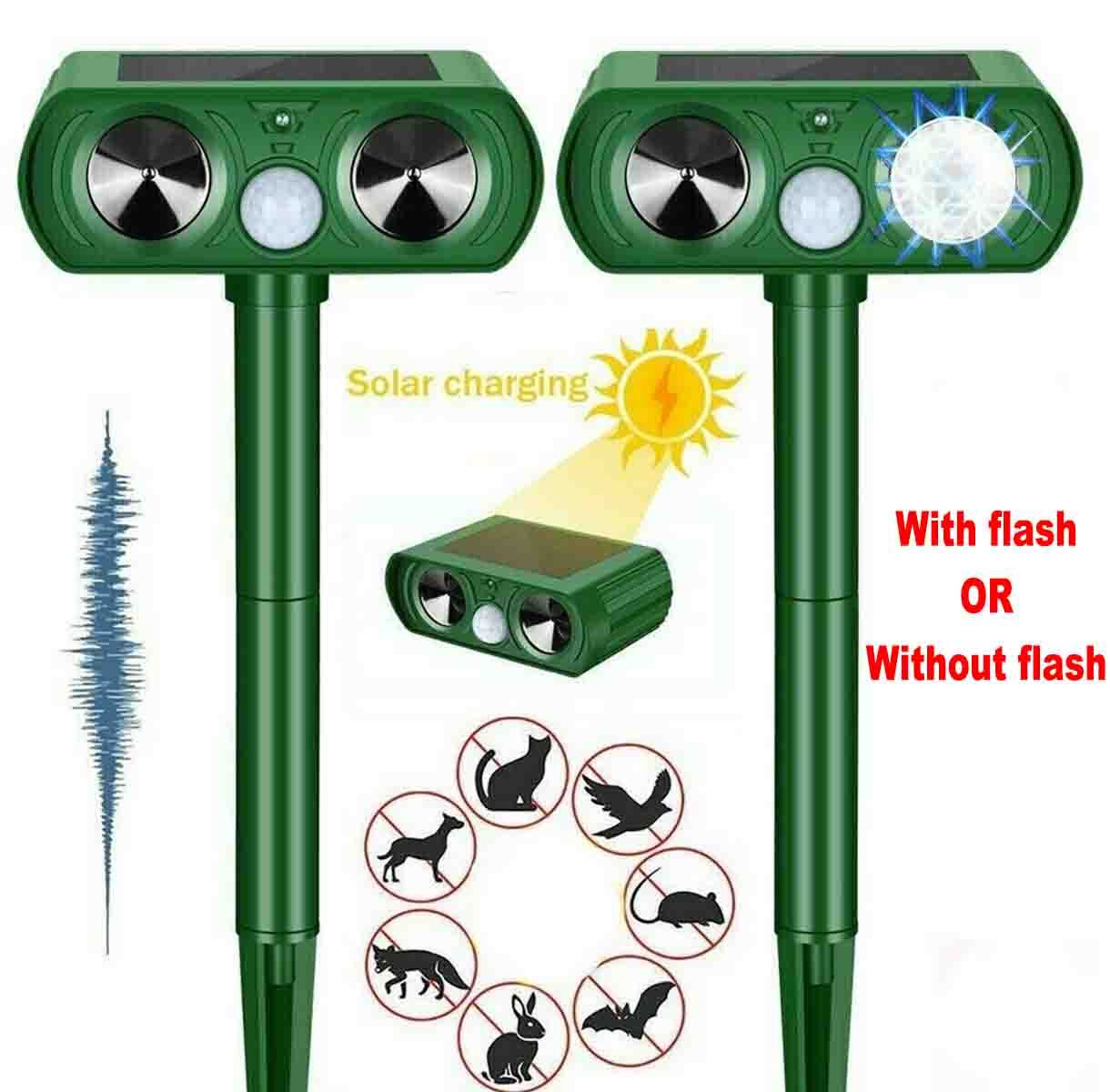 Ultrasonic Animal Repeller Solar Powered, Pest Dog & Cat Repellent, Waterproof gallery