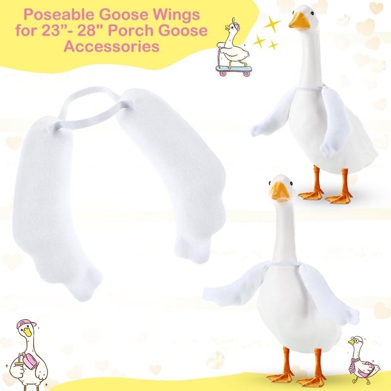 Abbylike Poseable Goose Wings for 23”- 28" Porch Lawn Outfit White gallery