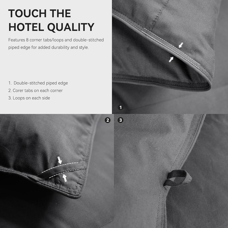 Oversized Grey Goose Down Comforter, 750+ Fill Power, 1200TC Cotton Blend gallery