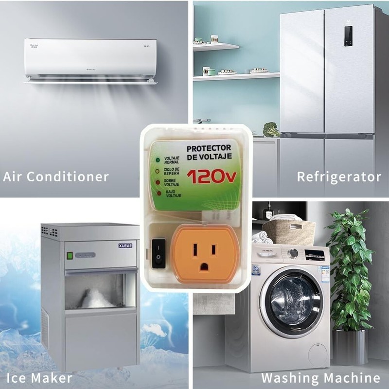 120V US Plug Surge Voltage Protector Power Sockets Refrigerator Appliance Home gallery