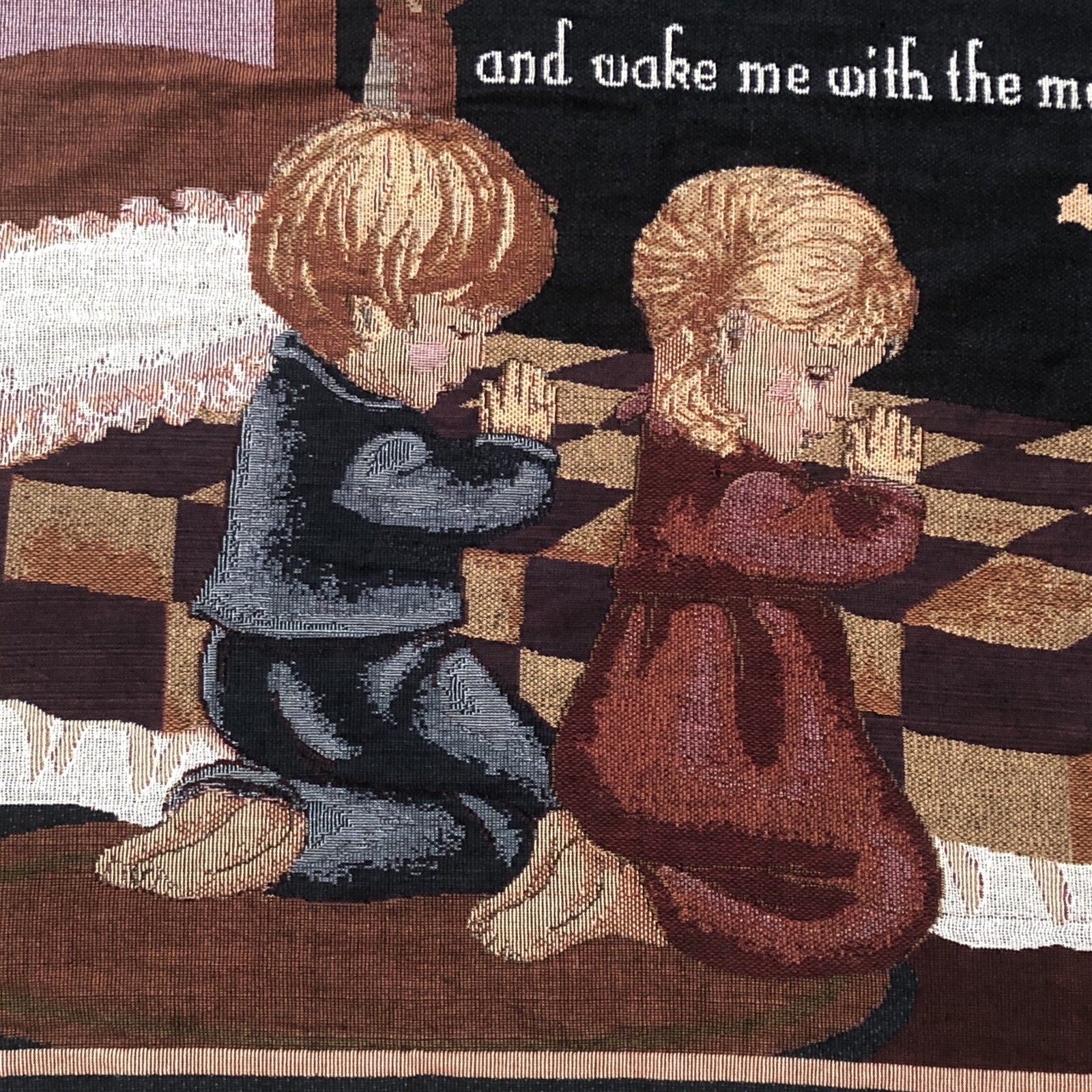 Now I Lay Me Down To Sleep Lords Bendyime Prayer Throw Blanket 41x49 Tapestry gallery