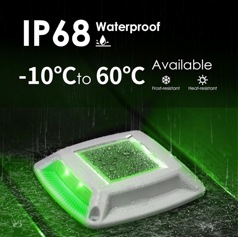 Solar Deck Lights Driveway Dock Lamp LED Waterproof Outdoor Warning Step Lights gallery