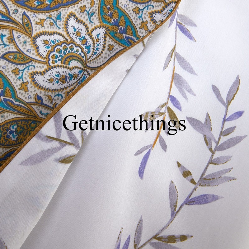 Yves Delorme GRIMANI QUEEN FLAT SHEET 94x116 Palazzo Foliage Birds Flower France gallery