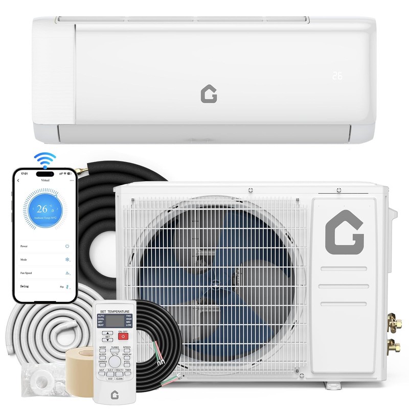 12000BTU Mini Split Air Conditioner Ductless Inverter System Heat Pump 220V WIFI gallery