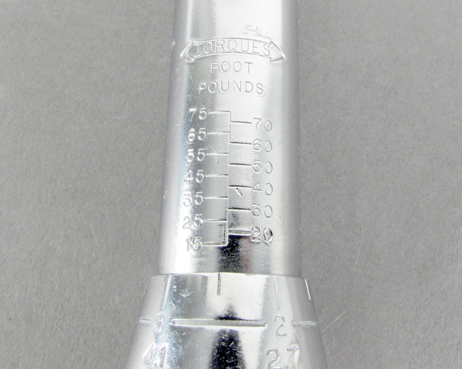 Utica CH-75F Micrometer Adjustable 'Size B Torque Wrench 15-75 in/lb Handle Only gallery