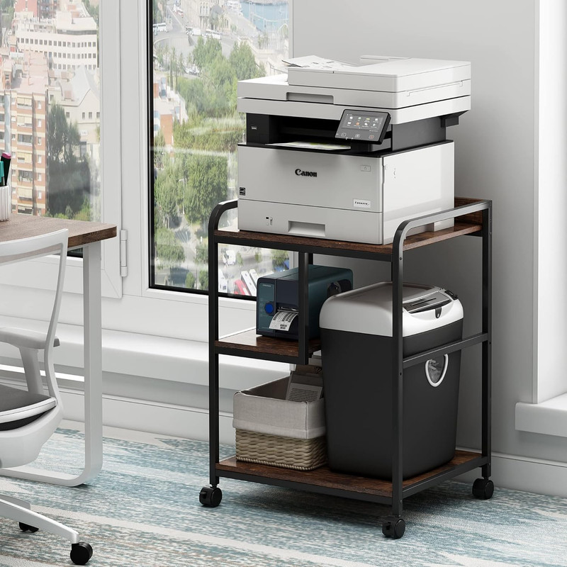 22 X 18 Inch Large Printer Stand, Mobile Printer Table with Wheels for Home Offi gallery