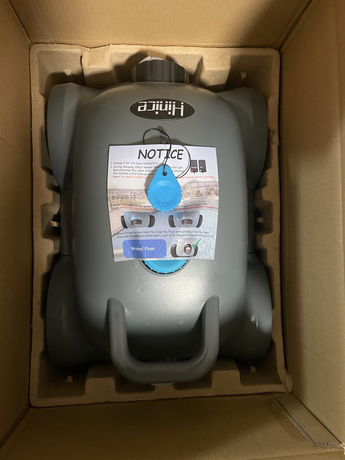 Hinice Cordless Robotic Pool Cleaner Auto Vacuum 150‑Min Runtime Dark Grey gallery