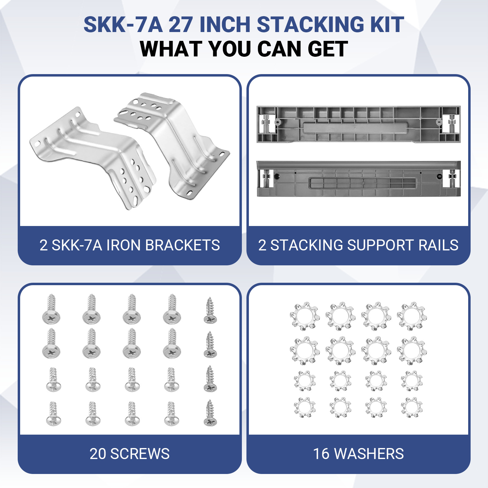 SKK-8K & SKK-7A Stacking Kit Fit for Samsung Washer 27 Inch Front Load Laundry gallery