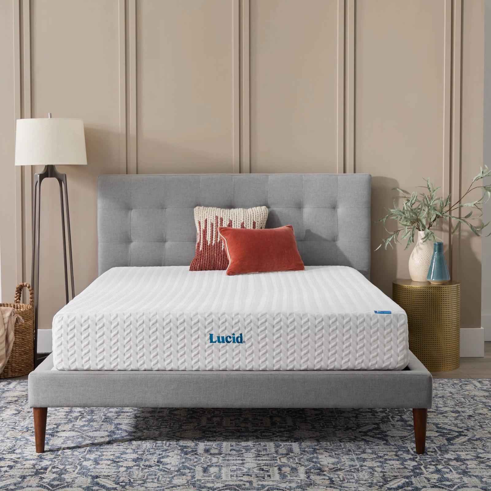 Lucid Refresh 10" Dual-Layer Gel Memory Foam Mattress Firm Cooling Bed in a Box gallery
