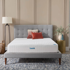 Lucid Refresh 10″ Dual-Layer Gel Memory Foam Mattress Firm Cooling Bed in a Box