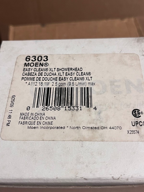 Moen 6303 Single Function Easy Clean XL 2-1/2" Shower Head ONLY 2.5 gpm gallery