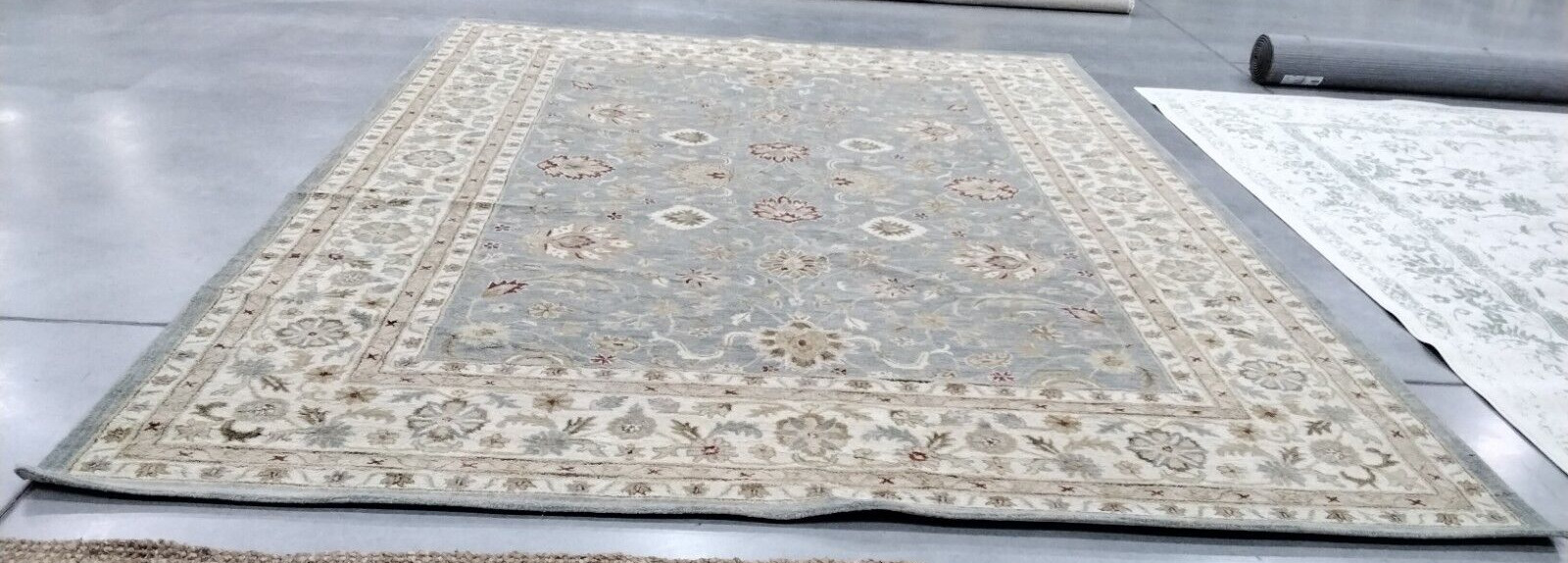 GREY BLUE / BEIGE 11' X 15' Back Stain Rug, Reduced Price 1172736463 AT822A-1115 gallery