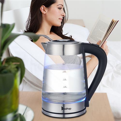 ZOKOP 2.5L Temperature Control Electric Glass Tea Water Kettle Boiling Shut-off gallery