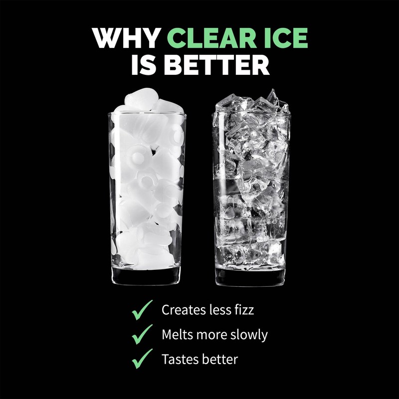 Clear Ice Cube Maker Machine | First Cubes in 15 Minutes, 40 lbs. of Ice in 2... gallery