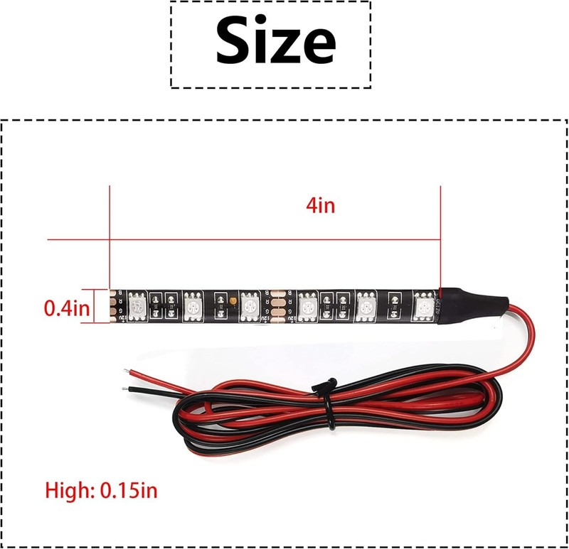 Universal 2pc 4in Motorcycle LED Turn Signal Light Amber LED Strip Light Bar for gallery