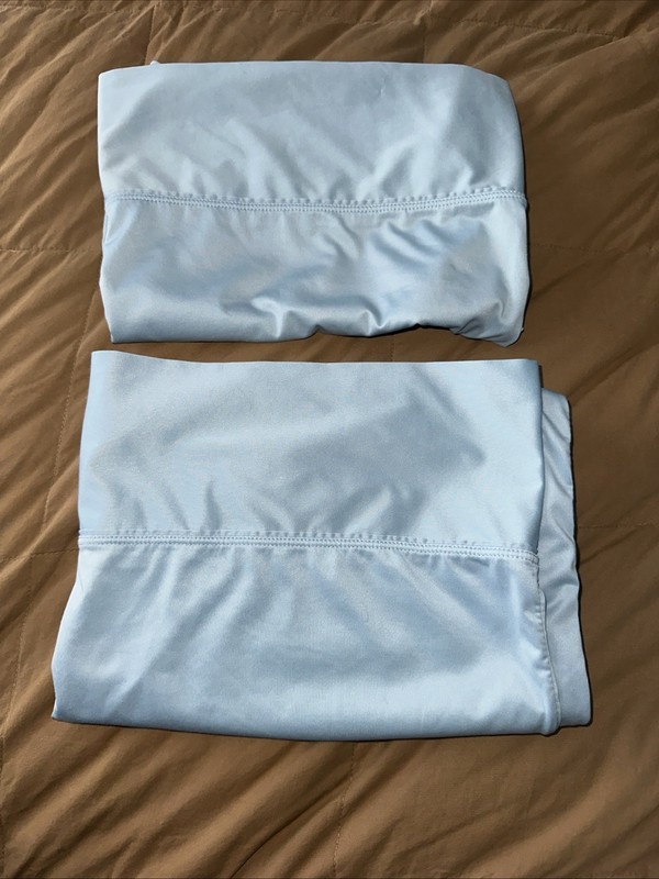2 SHEEX Original Performance Fabric Standard Pillowcases Light Blue Poly/spandex gallery