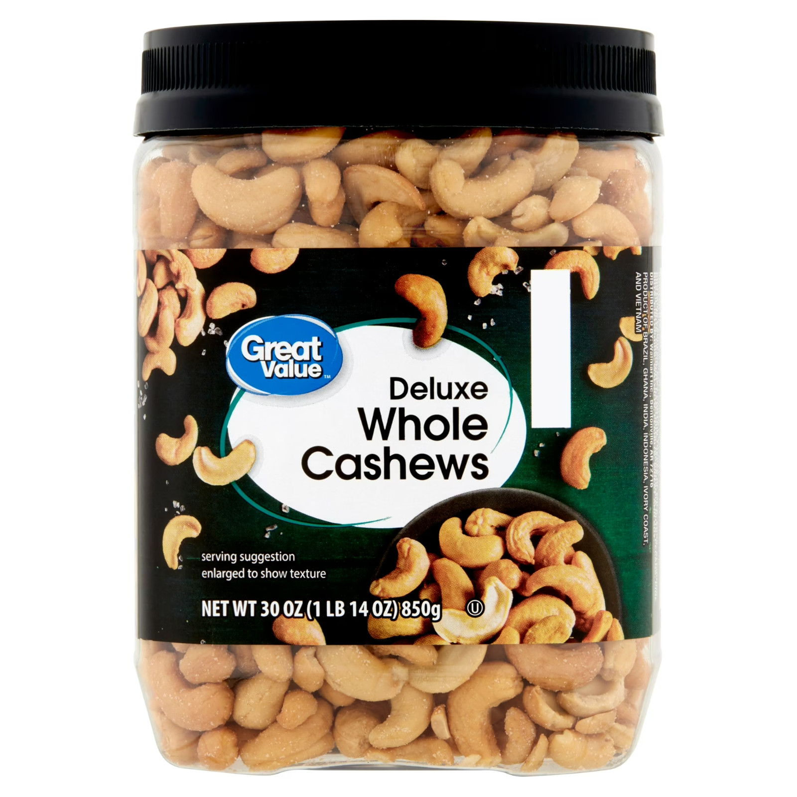 Great Value Deluxe Whole Cashews, 30 OZ... gallery