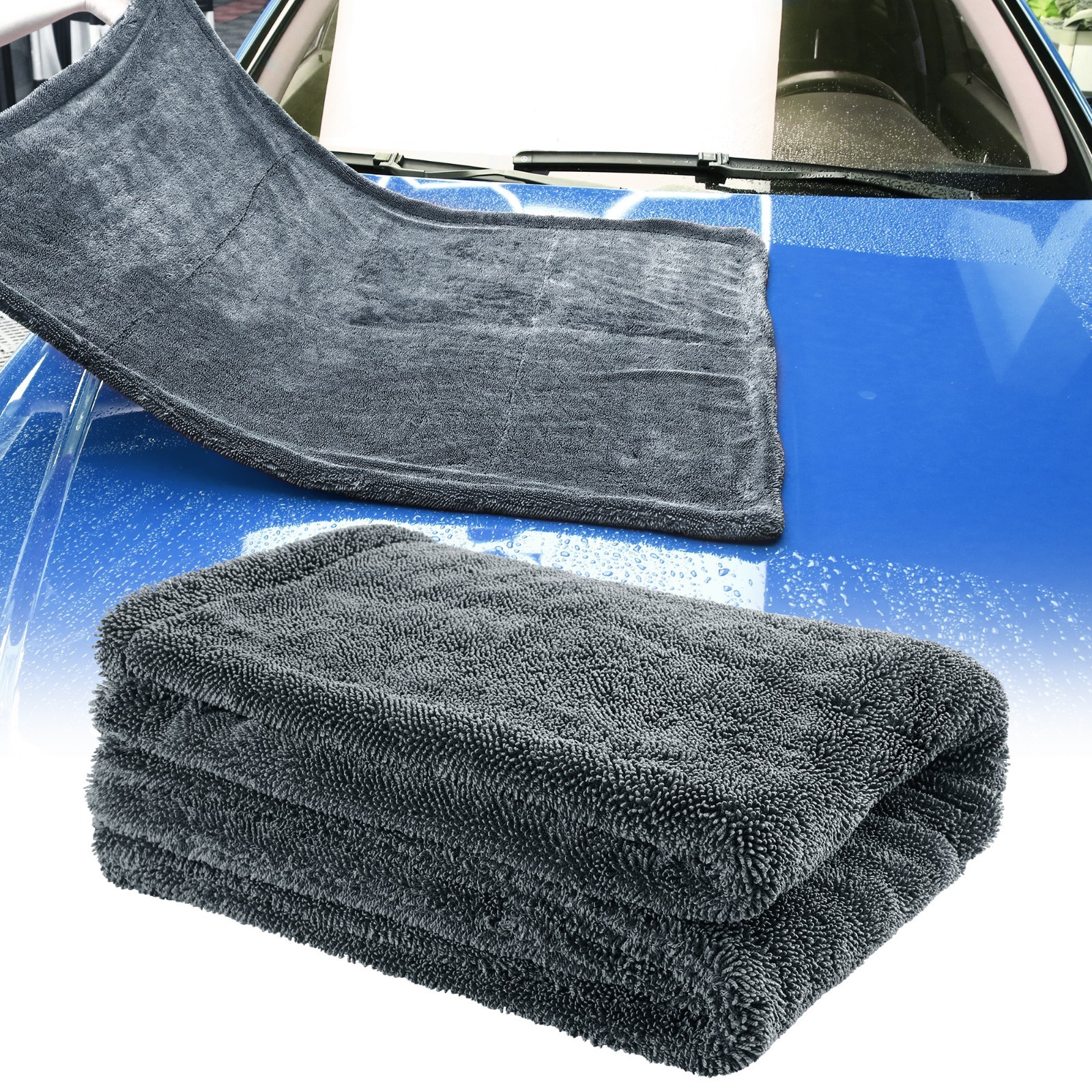 Super Absorbent Microfiber Car Drying Towel Twisted Loop 24'' x 36" 1500GSM gallery