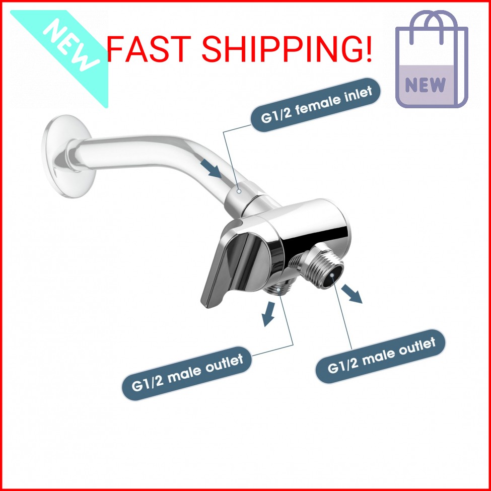 BRIGHT SHOWERS Shower Arm Diverter Valve for Hand held Showerhead and Fixed Spra gallery