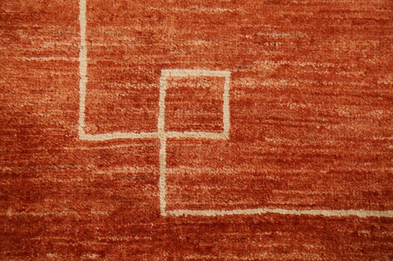 Bordered Gabbeh Kashkoli Oriental ORANGE/ IVORY Area Rug Wool Hand-knotted 5'x6' gallery