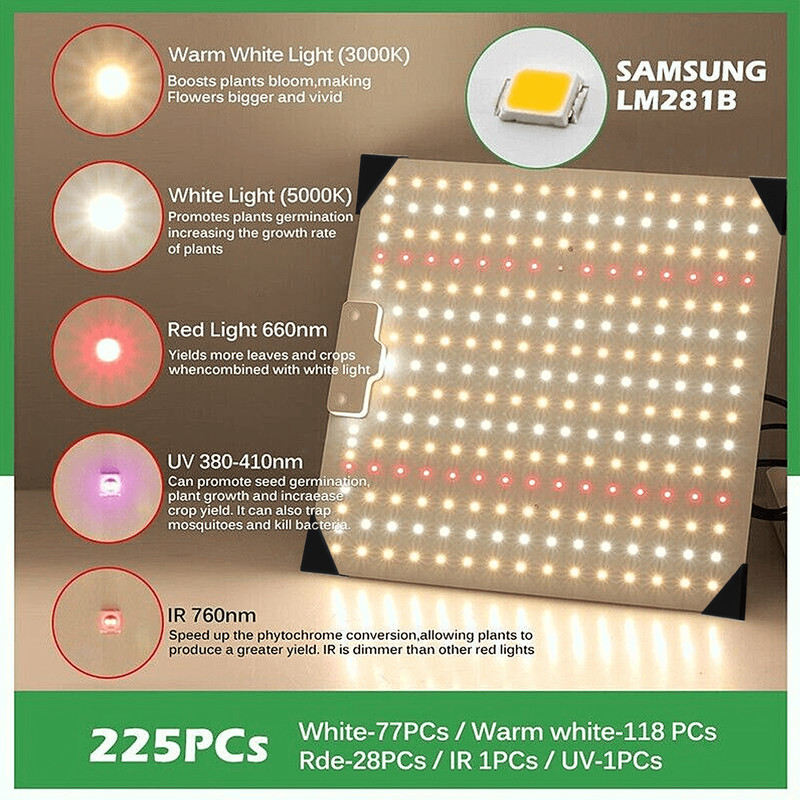 Grow Light Full Spectrum LED Indoor Plant Growth 4x4 Coverage Area Growing Lamp gallery