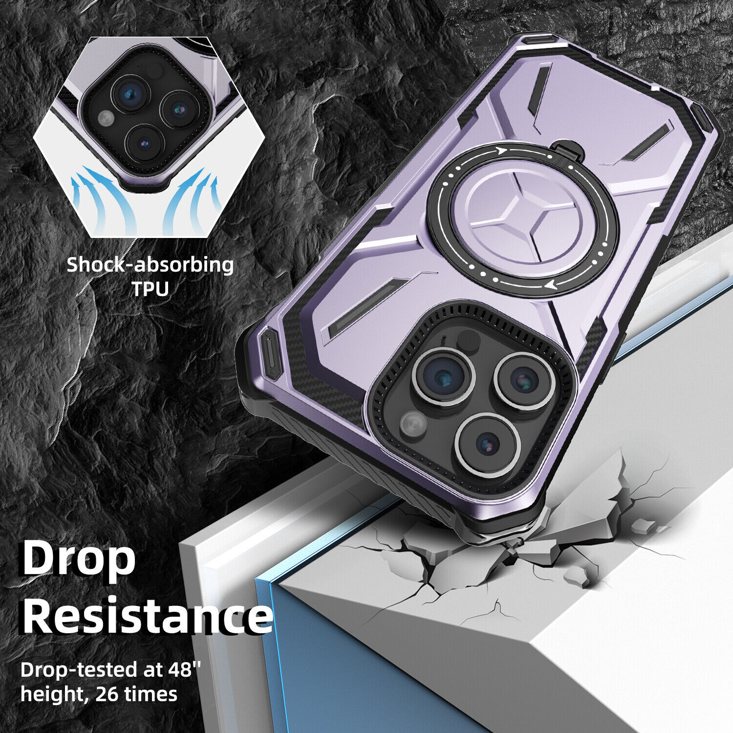 For iPhone 16 Pro Max 15 14 13 12 11 Heavy Duty Defender Case Belt Clip Holster gallery