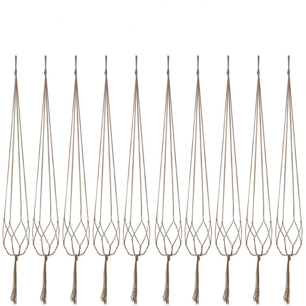 40'' Macrame Plant Hangers 10 Pack Indoor Outdoor Hanging Planters gallery