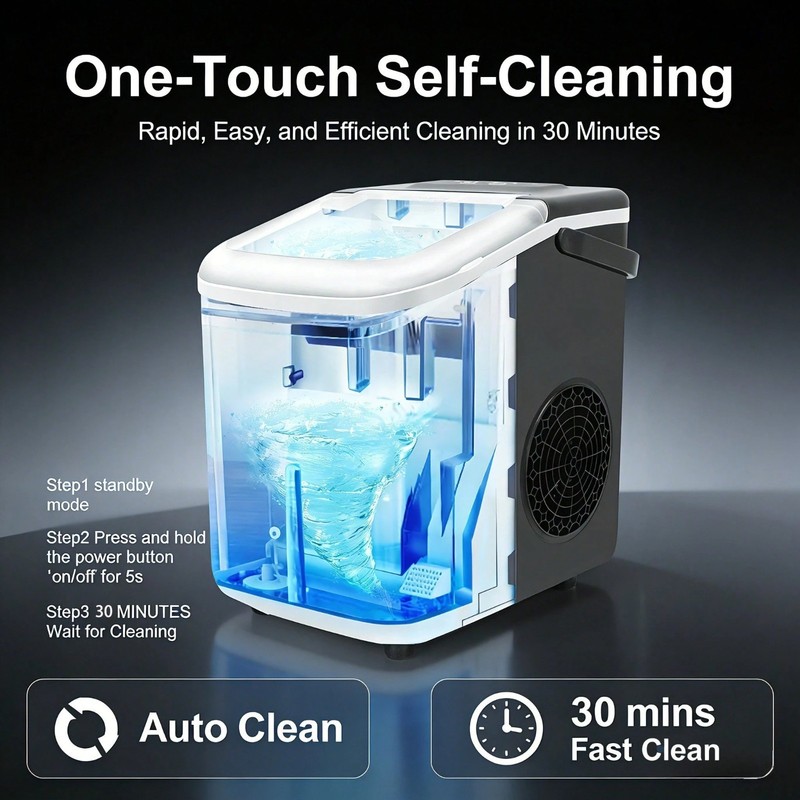 Countertop Ice Maker Compact 26lbs Auto-Clean 11.8" Portable for Camping RV NEW gallery