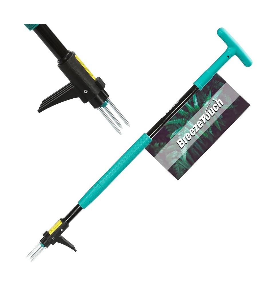 Breeze Touch 39" Weed Pulling Tool, 3-Claw Detachable Weed Puller T... Fast Ship