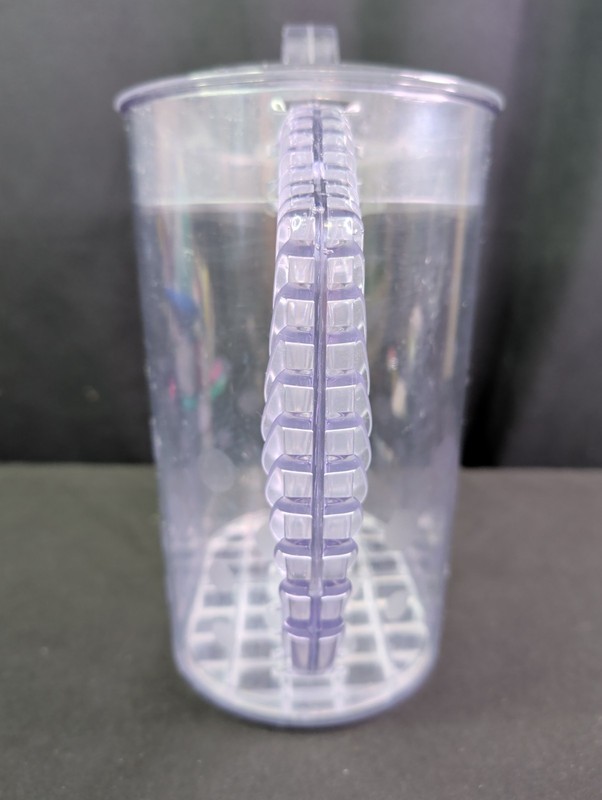 Pampered Chef Quick Stir Pitcher #2272 Clear 4 Qts Polka Dot Mixing Plunging VTG gallery