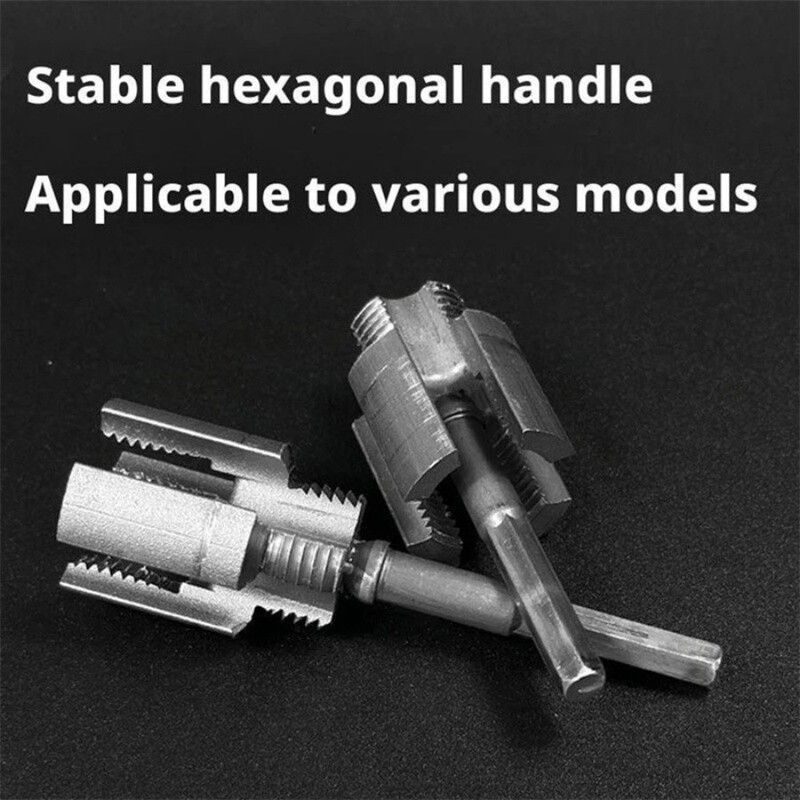 Integrated Internal & External Pipe Threading Tool Steel PVC Pipe Threader Kit gallery