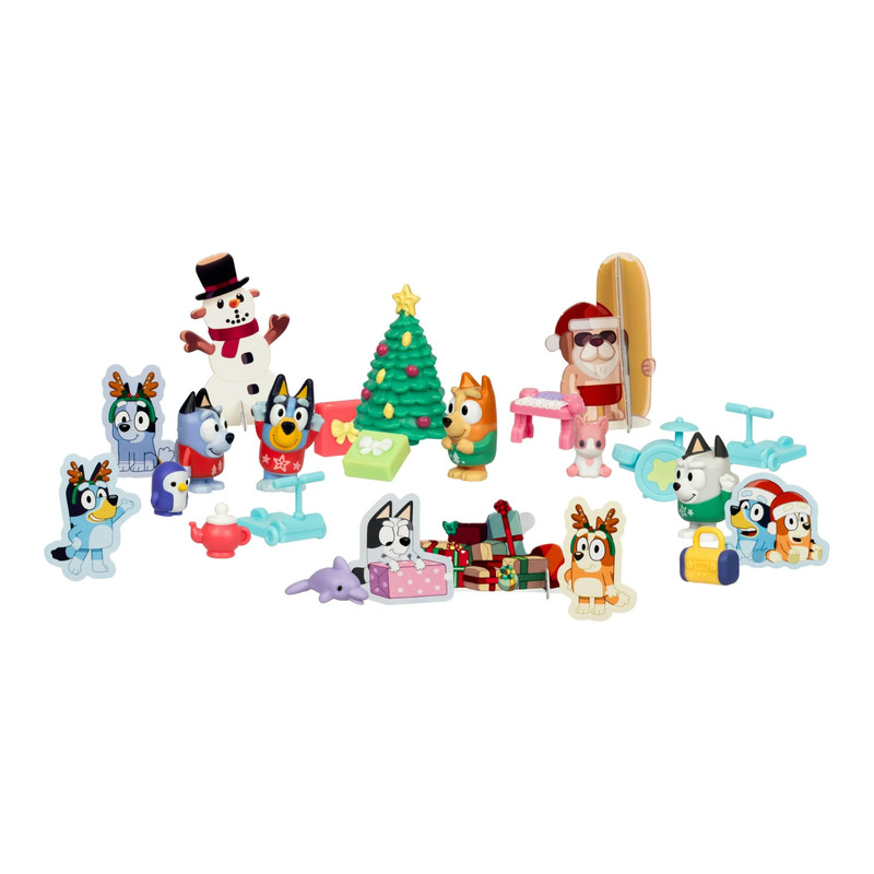 Bluey Advent Calendar 24-Day Countdown | 4 Mini Figures + Accessories | Ages 3+ gallery