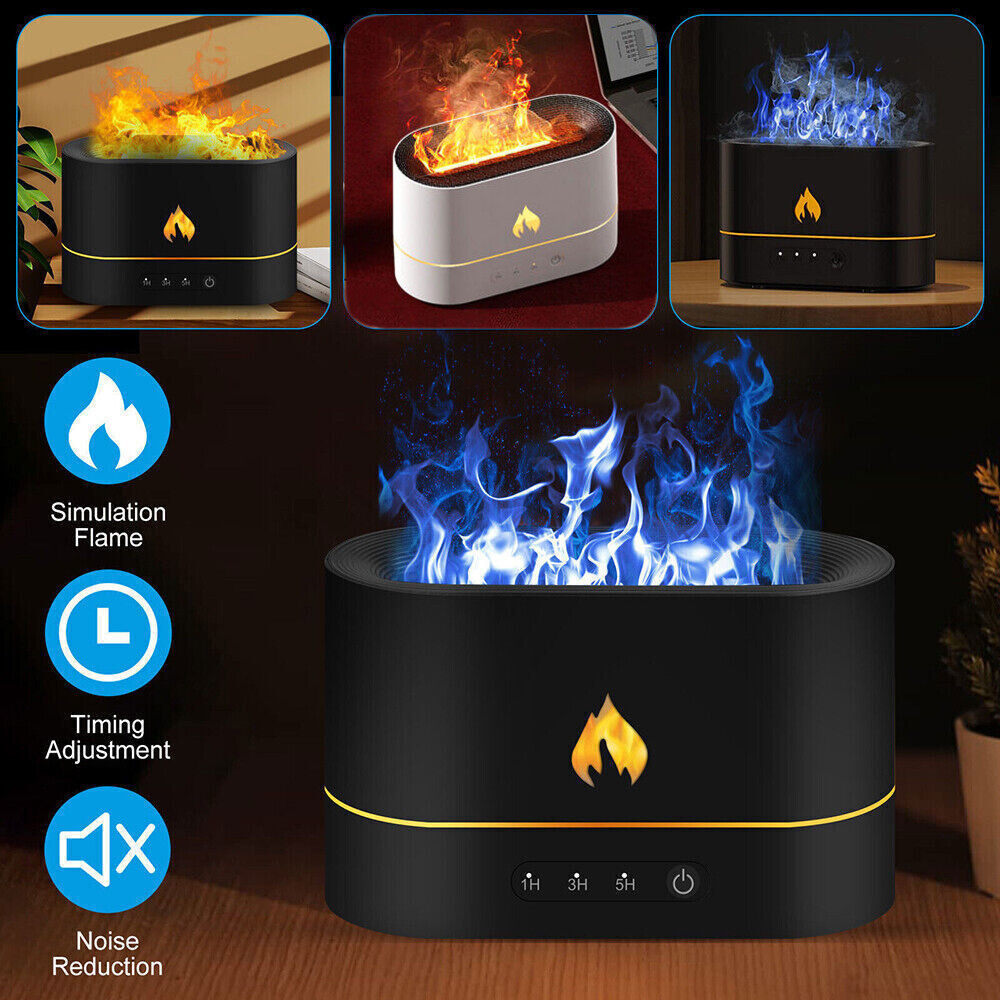 3D Flame Mist Home Decor Air Humidifier Essential Oil Aroma Diffuser USB 250ml gallery