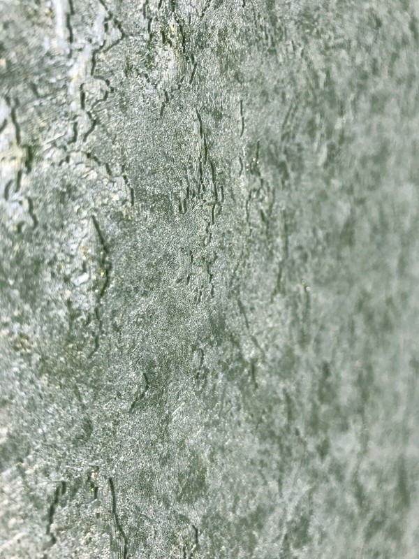 Embossed Wallpaper roll Green Silver foil metallic Plain textured wall coverings gallery