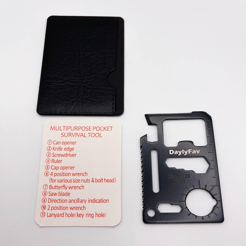 Multitool Card – 11 in 1 Credit Multi-Tool (Bottle Opener, Can Black gallery