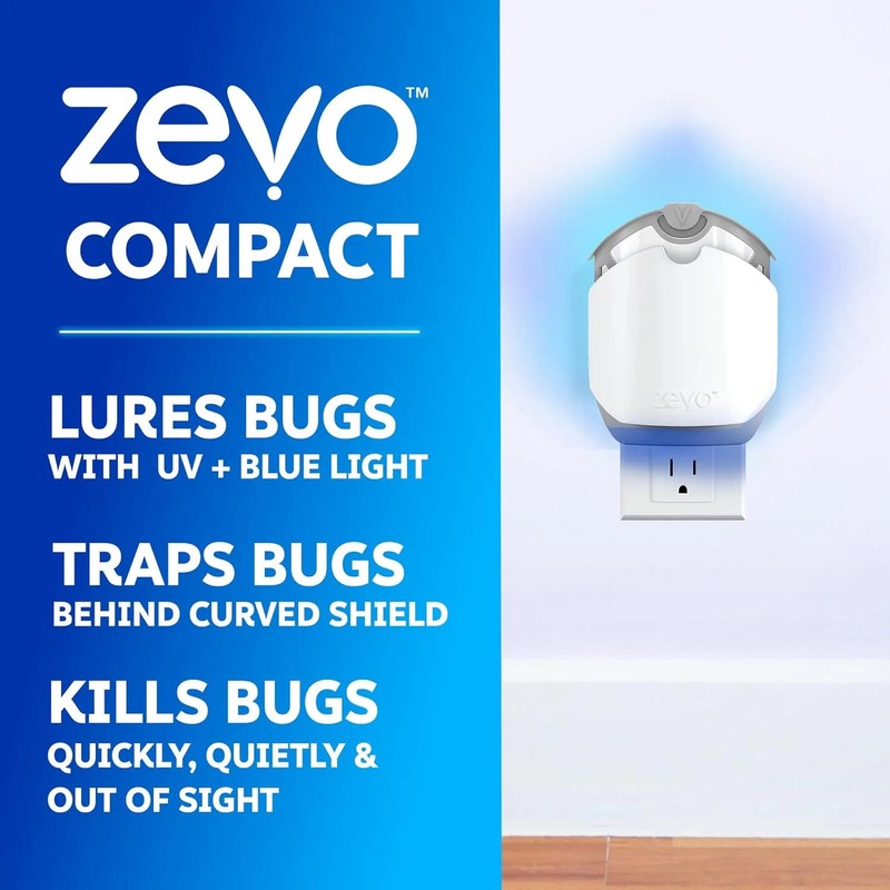 Zevo Compact Flying Insect Trap Kit with Refill Cartridges - Plug-in Indoor Bug gallery